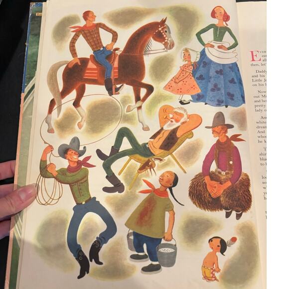 VTG 1948 Tenggren's Cowboys & Indians, A Giant Golden Book, HC - Picture 7 of 7